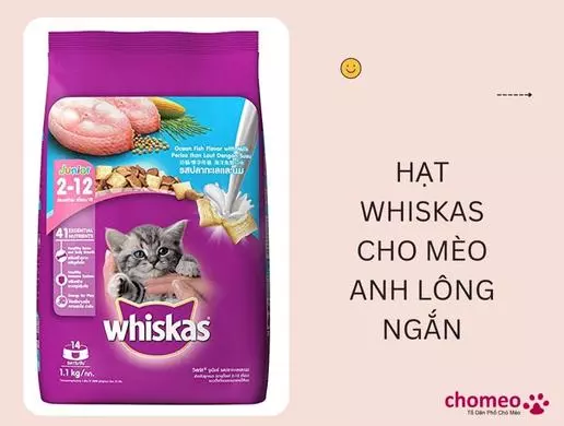 Hạt whiskas cho mèo 