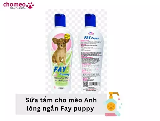Sữa tắm khô cho mèo Fay puppy