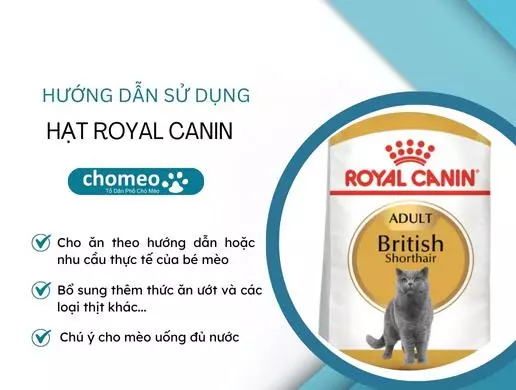 Hướng dẫn sử dụng Hạt royal canin